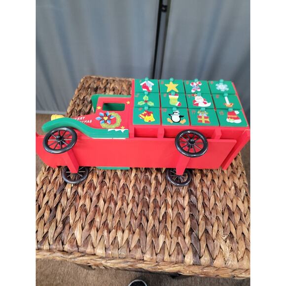 Northlight 14" Children's Advent Calendar Red Storage Truck Christmas Decoration - Picture 12 of 16